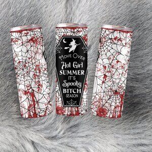 20oz Cute Spooky Season Hot Girl Summer Halloween Red Stainless Steel Tumbler